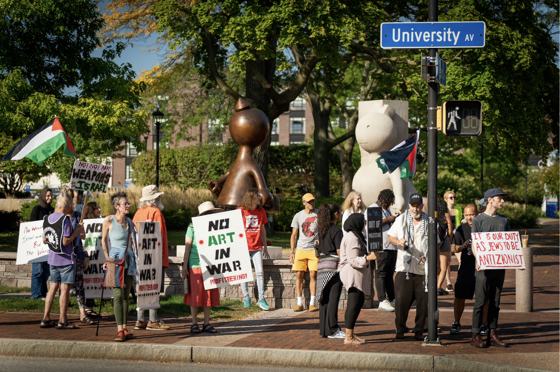 Party for Socialism and Liberation protest DoD-sponsored event outside MAG